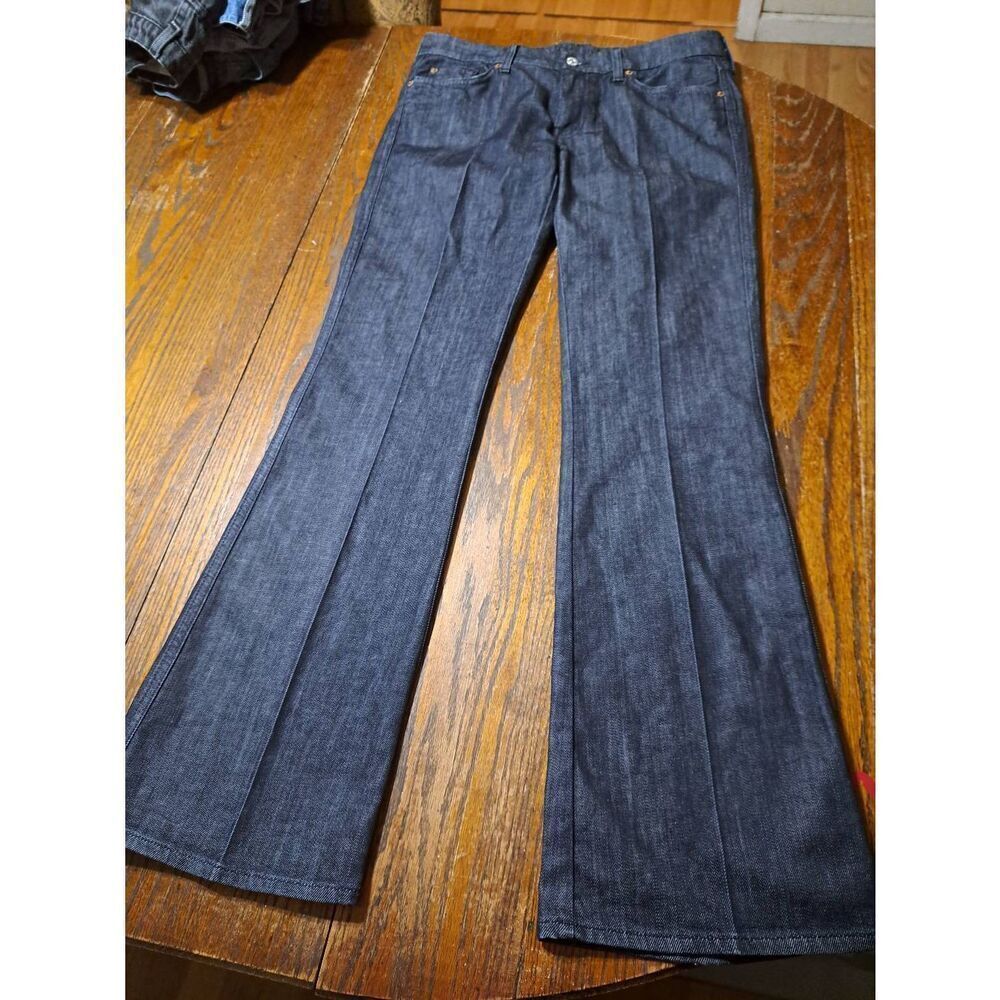 Waist Size 31 7 For All Mankind A Pocket Denim Blue Jeans Bootcut Pants